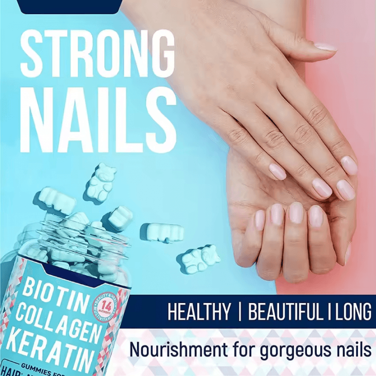 Customized Beauty Supplement Vegan Hair Skin Nails Biotin Collagen Gummy Whitening Skin Vitamin Bear Biotin Collagen Gummies