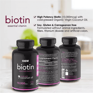 High Quality Biotin Capsules With Plant Extract Collagen and Keratin for Healthy Hair & Skin