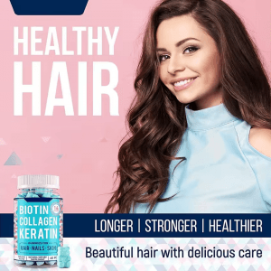 Customized Beauty Supplement Vegan Hair Skin Nails Biotin Collagen Gummy Whitening Skin Vitamin Bear Biotin Collagen Gummies