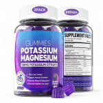 Private Label Potassium & Magnesium Gummies Sugar-Free Health Food Supplement Magnesium Glycinate Malate 2gummies Daily Dose
