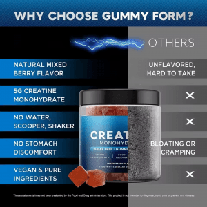 Hot Selling Creatine Gummy Immune Booster Supplement Sports Gym Gummie Creatine Monohydrate Hcl Gummies