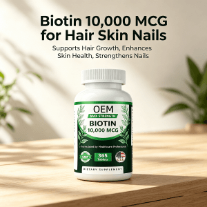 Factory Sales Biotin Tablets for Hair Growth Strong Nails and Healthy Skin Support 10000mg Biotin Supplement