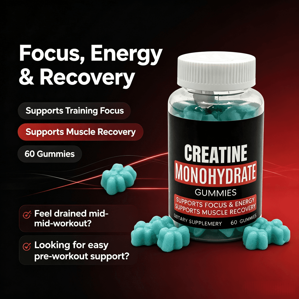 Creatine Monohydrate Gummies Adult Muscle Building Energy Supplement Pre Workout Sports Nutrition Muscle Growth