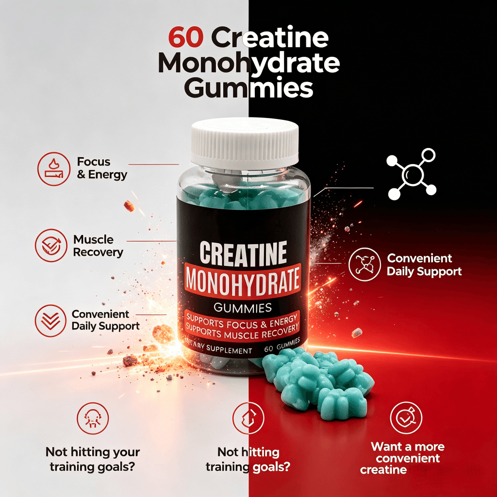 Creatine Monohydrate Gummies Adult Muscle Building Energy Supplement Pre Workout Sports Nutrition Muscle Growth
