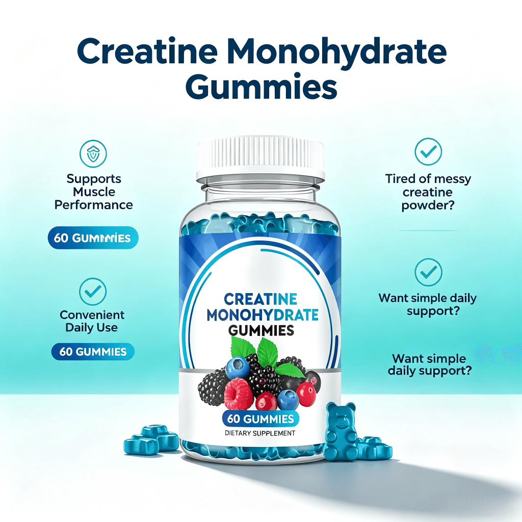 Muscle Building Recovery Wholesale Sugar Free Creatine Monohydrate Gummies for Adult