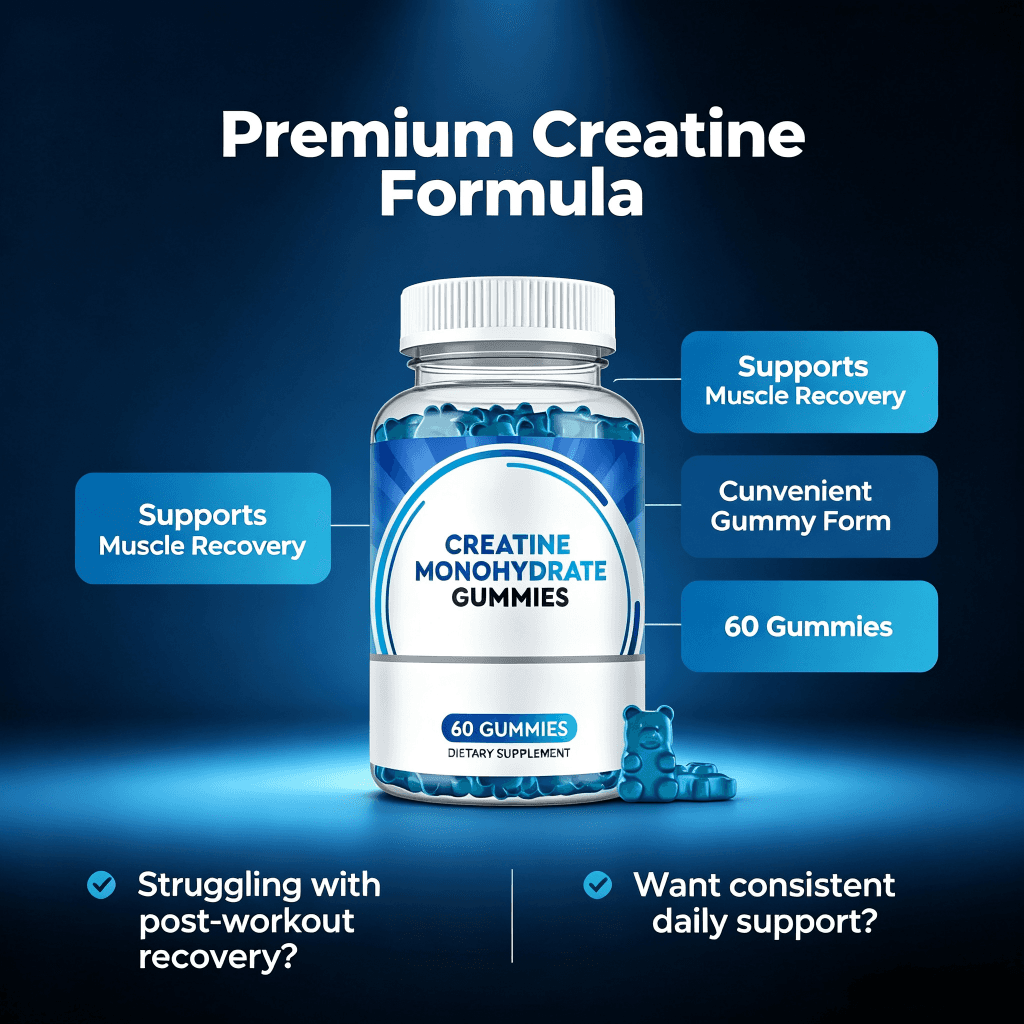 Muscle Building Recovery Wholesale Sugar Free Creatine Monohydrate Gummies for Adult