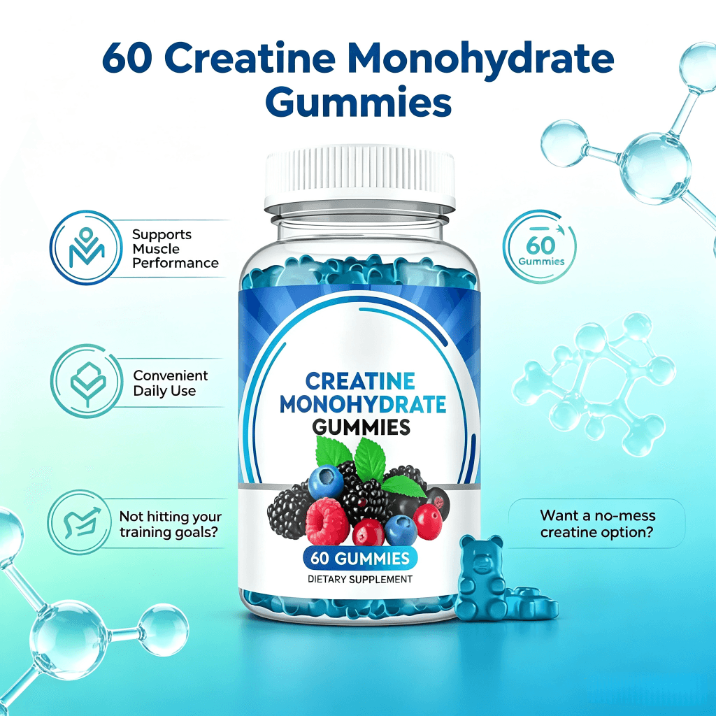 Muscle Building Recovery Wholesale Sugar Free Creatine Monohydrate Gummies for Adult
