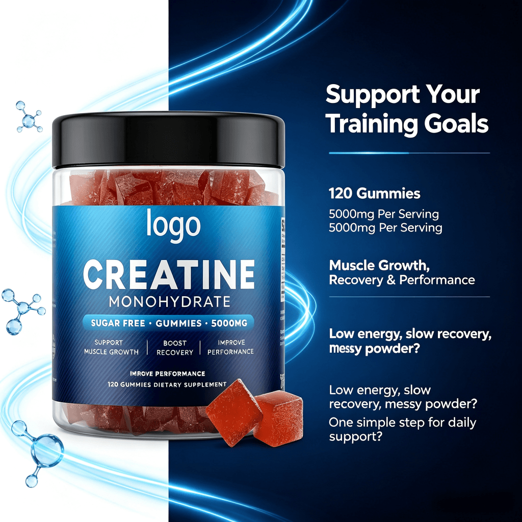Hot Selling Creatine Gummy Immune Booster Supplement Sports Gym Gummie Creatine Monohydrate Hcl Gummies
