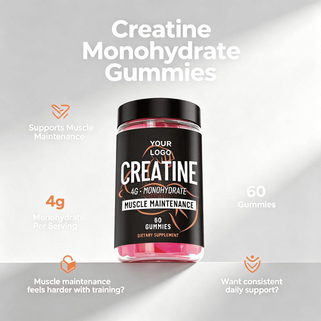 Low Price Gummy Supplement Women Creatine Monohydrate Gummies for Buttocks