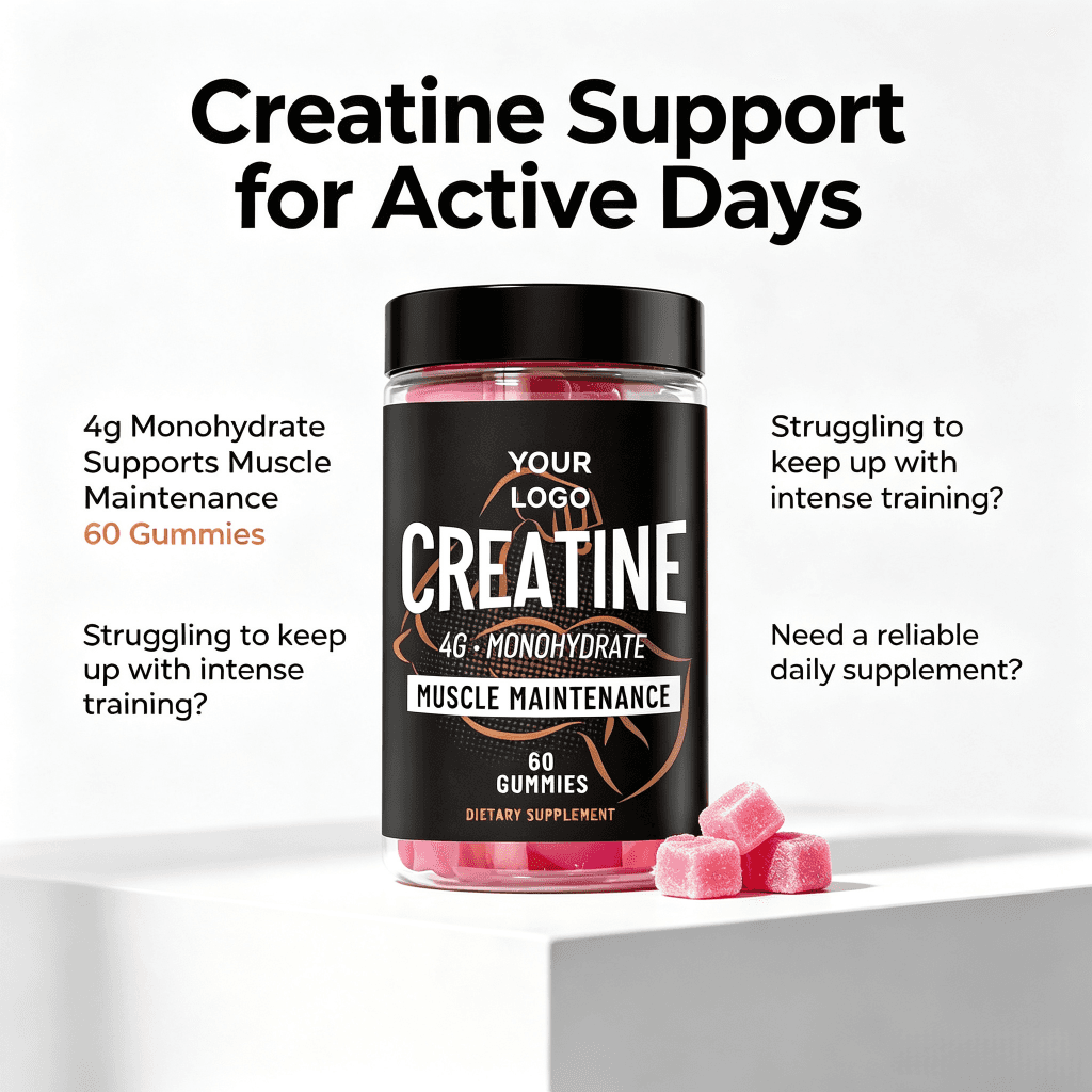 Low Price Gummy Supplement Women Creatine Monohydrate Gummies for Buttocks