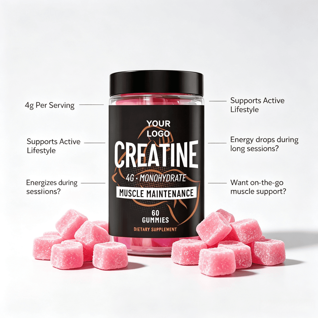 Low Price Gummy Supplement Women Creatine Monohydrate Gummies for Buttocks