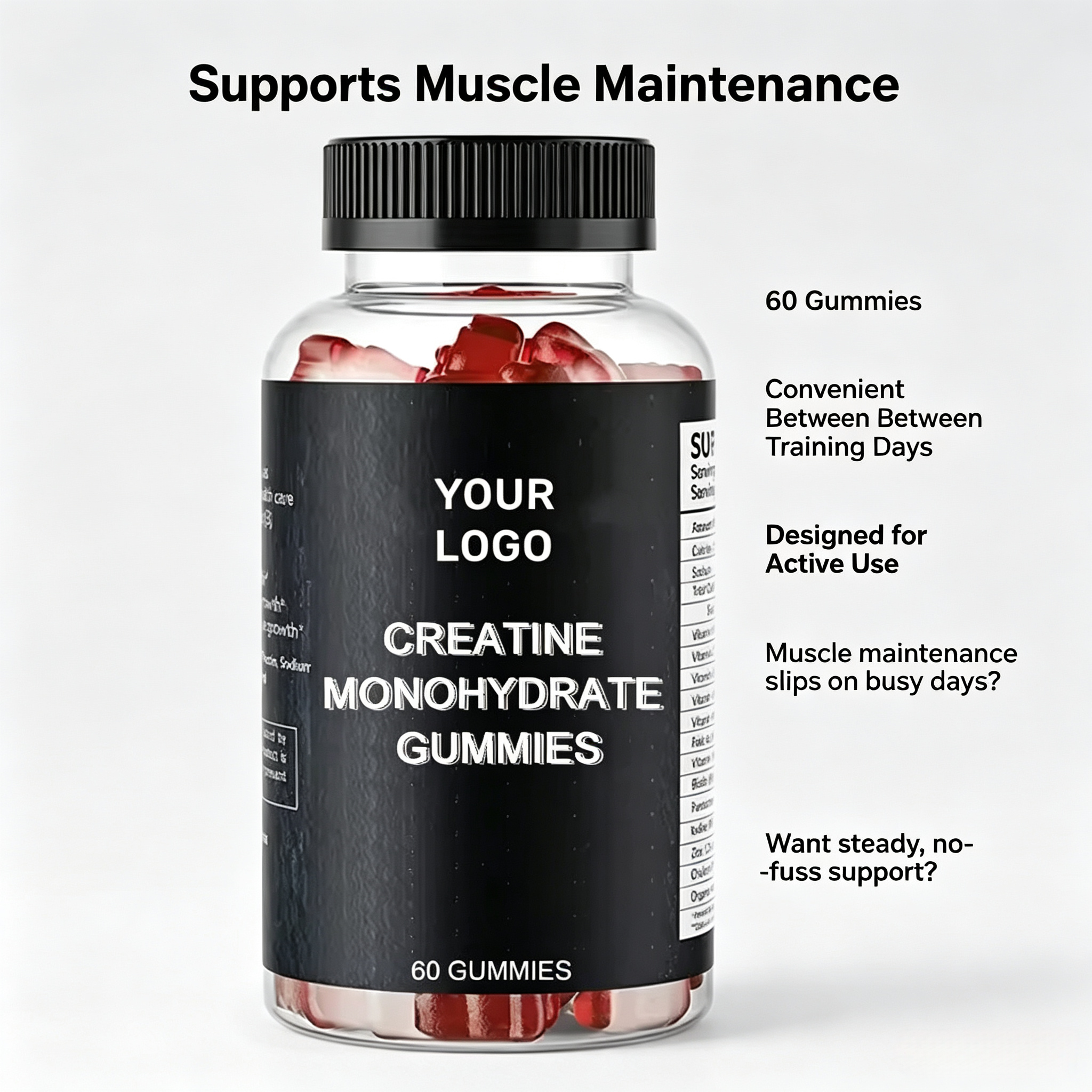 5000mg Creatine Monohydrate Gummies Extra Strength Boost Energy Support Muscle Growth Creatine Monohydrate Gummies