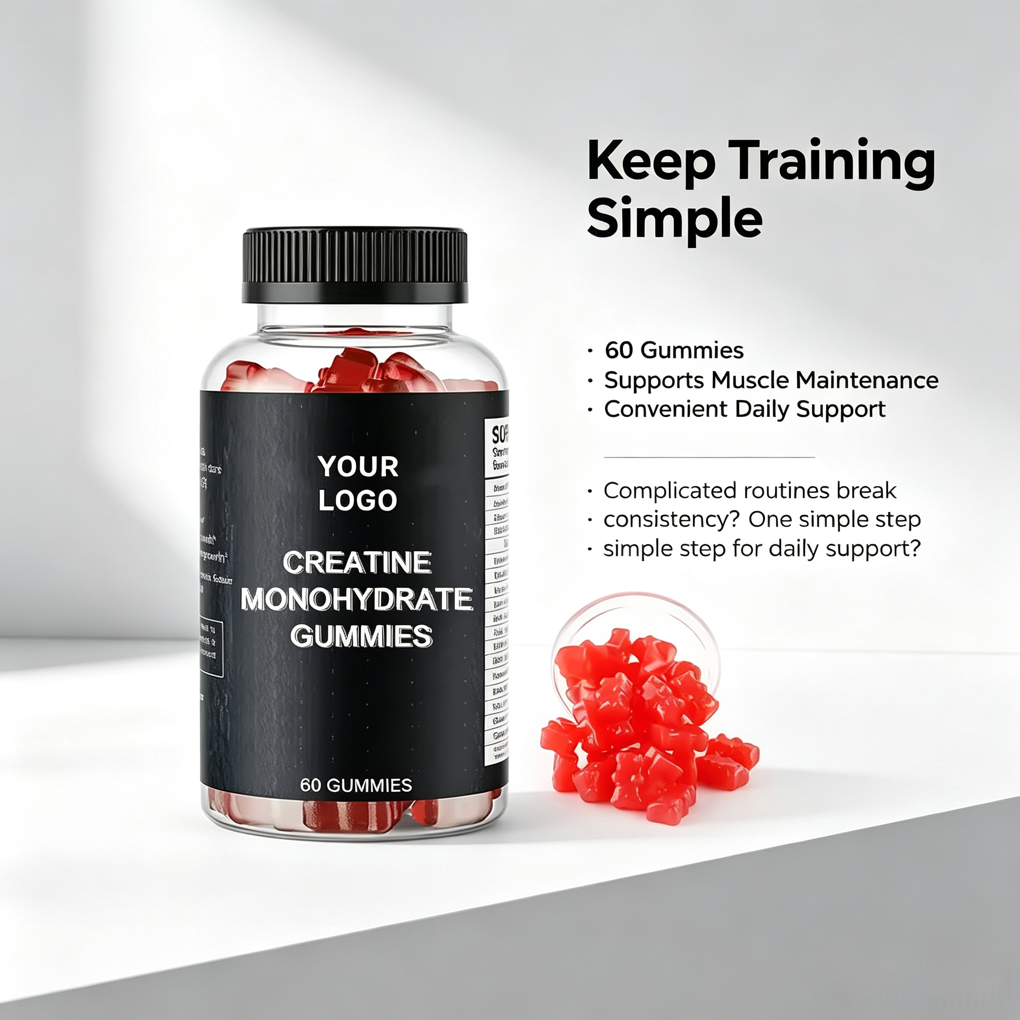 5000mg Creatine Monohydrate Gummies Extra Strength Boost Energy Support Muscle Growth Creatine Monohydrate Gummies