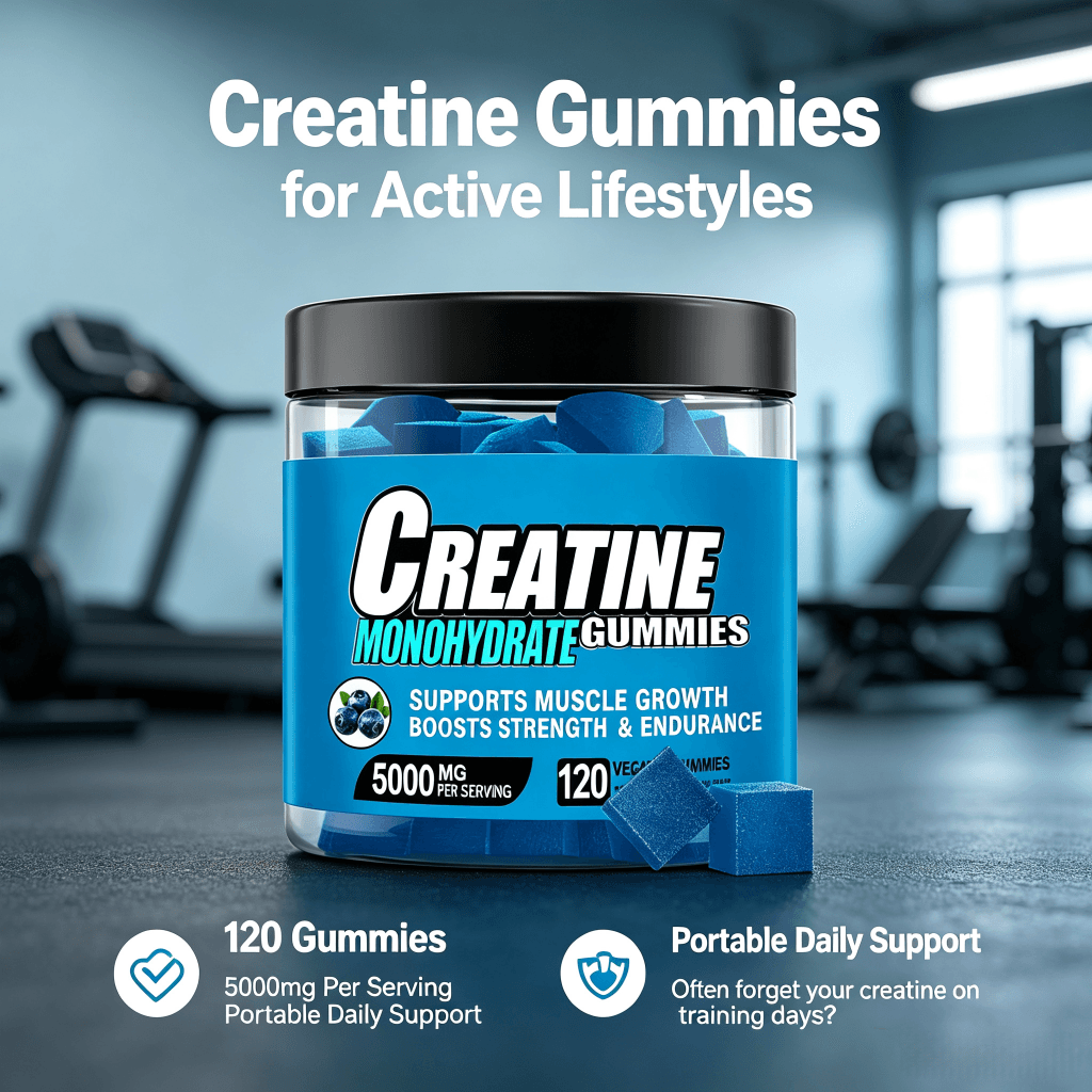 OEM ODM Creatine Gummies 5g Per Serving for Athletic Endurance & Recovery Creatine Monohydrate Gummies for Muscle Growth