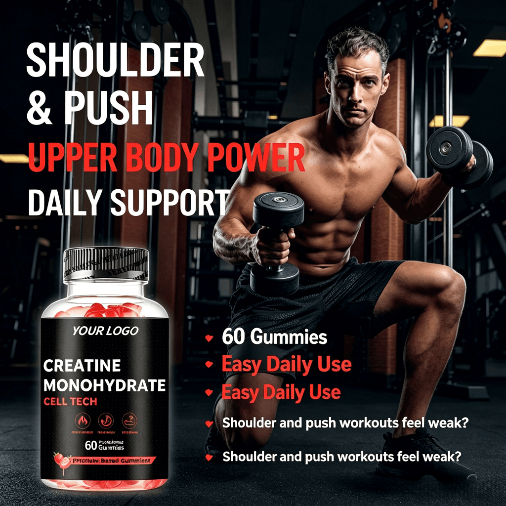 Vegan Micronized Creatine Gummies for Peak Performance & Fast Recovery Pre-Workout Supplement Creatine Monohydrate Gummies