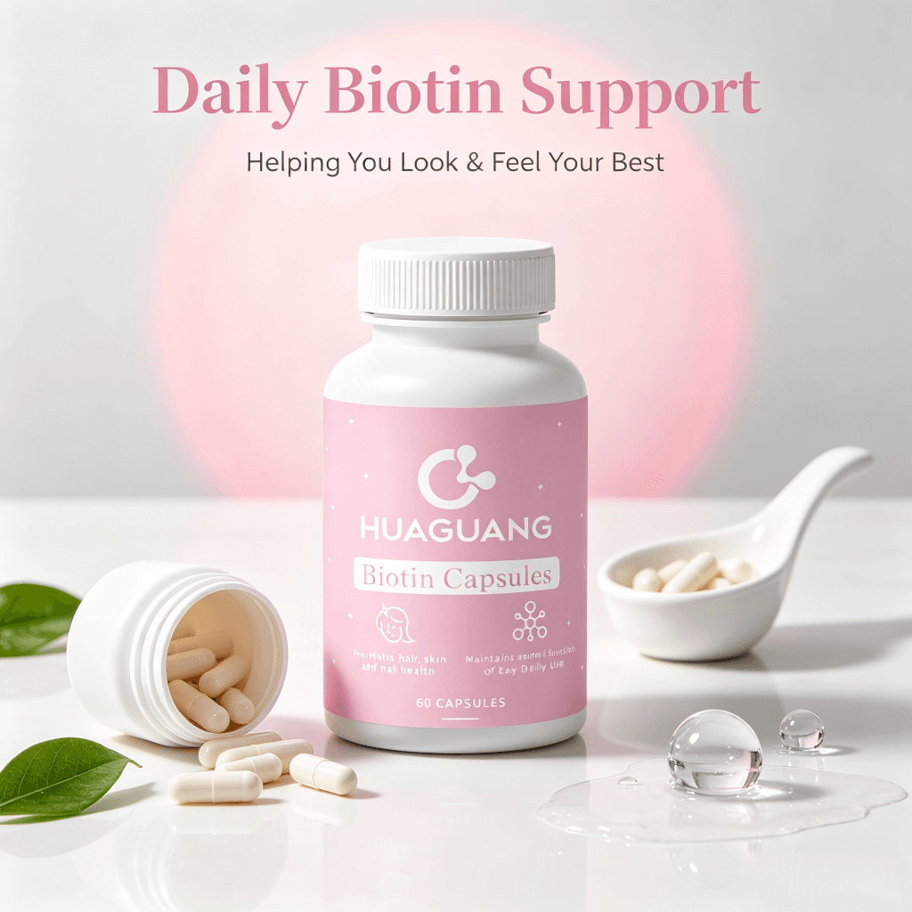 Vegan Biotin Capsules Nutrient-Rich Supplement for Adults and Children Hair Nail Care Vitamins Collage Keratin Biotin Capsules