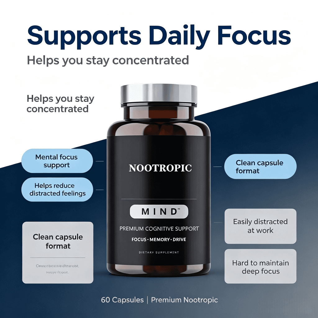 Oem Odm Nootropic Capsules Brain Supplement Alpha Gpc,L Theanine Focus Concentration Improve Memory Nootropics Brain