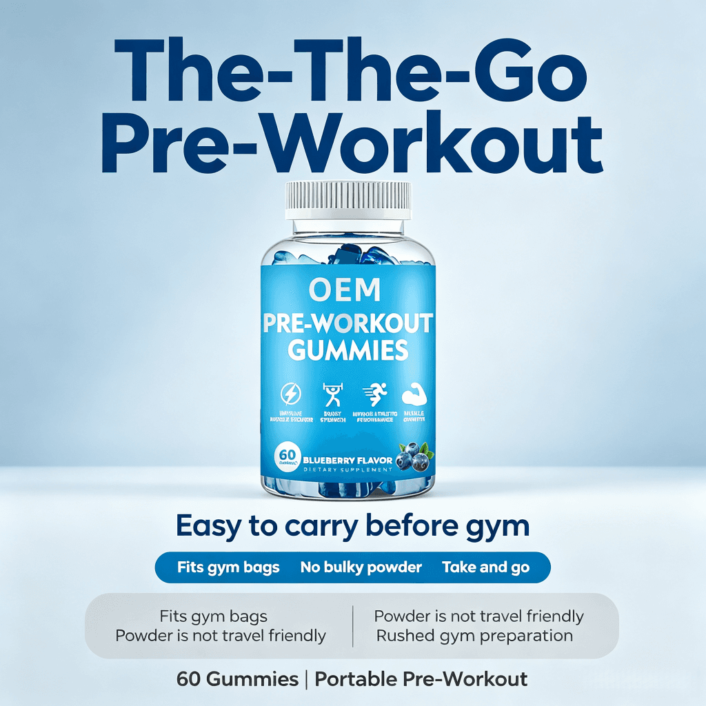 Pre-Workout Gummies Clean Energy & Focus with Beta-Alanine & Citrulline High Quality Energy Gummies