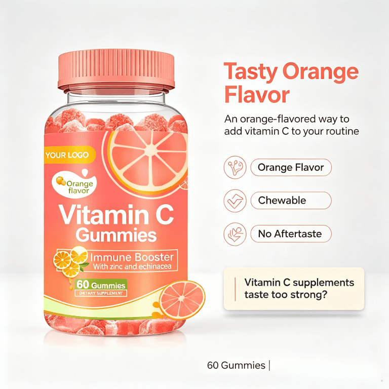 2025 Oem/odm Organic Vitamins C Gummy Vitamin C Gummies With Zinc for Immune Support Booster Supplement for Adults Kids