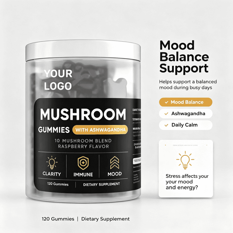 Cheap Price Mushrooms Blend Healthcare Supplement Immune Boost Promote Focus Mushroom Gummies
