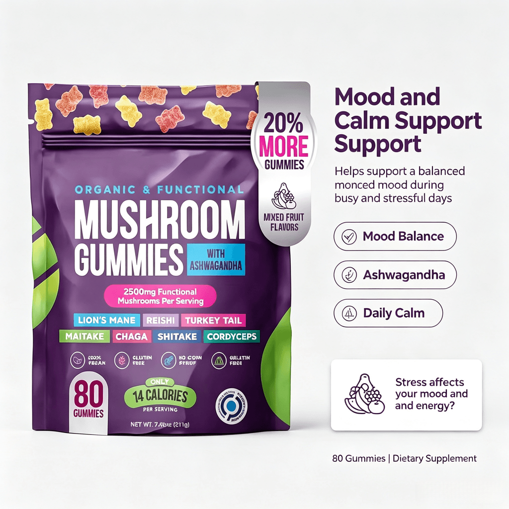 Factory Price Dropshipping Custom Logo Label Supplement Manufacturer Edible Mushroom Gummies
