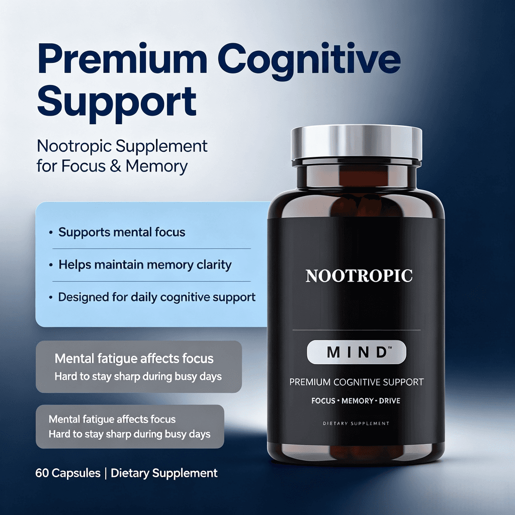 Oem Odm Nootropic Capsules Brain Supplement Alpha Gpc,L Theanine Focus Concentration Improve Memory Nootropics Brain