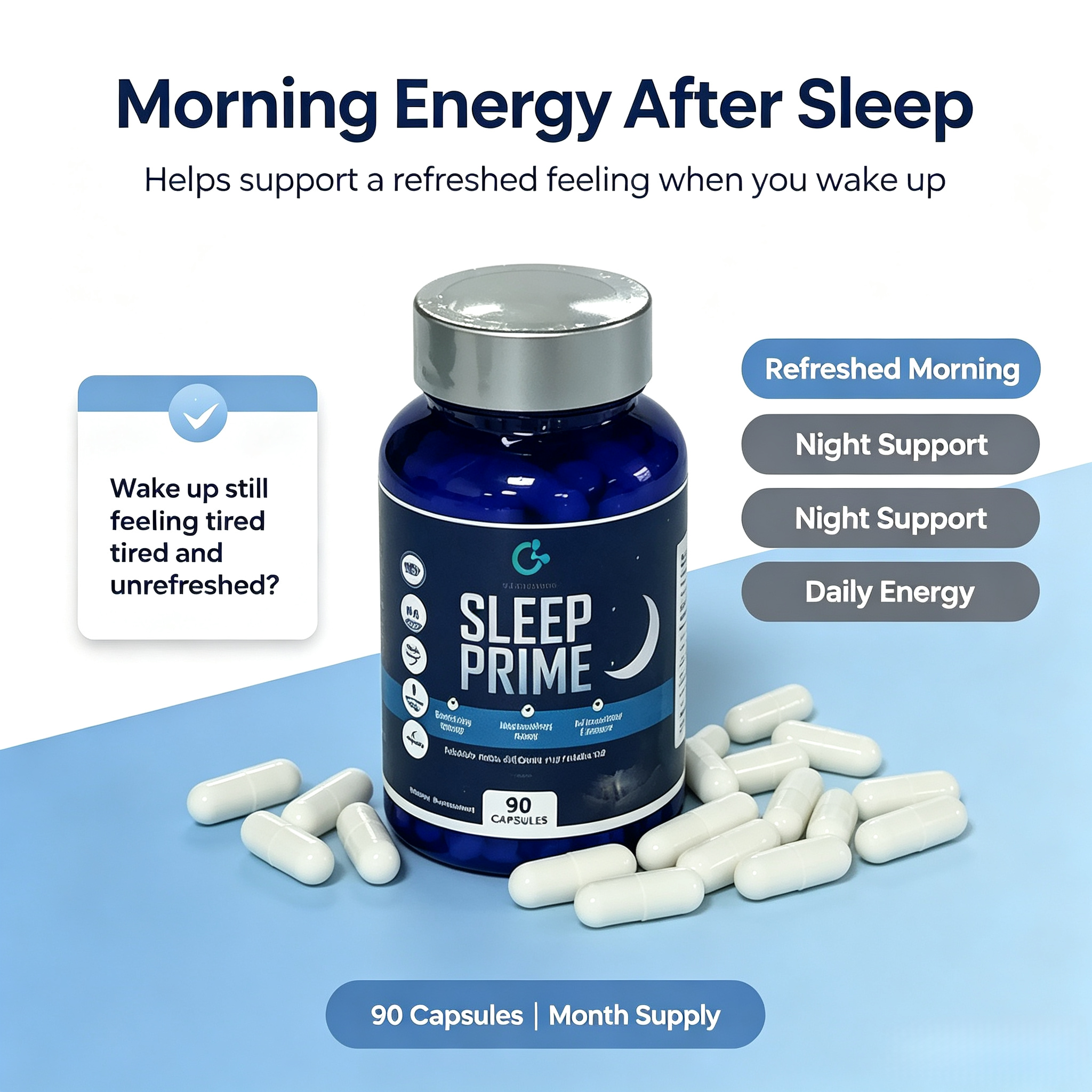 Halal Melatonin Sleep Capsules Natural Herbal Ingredients Sleep Relaxing Soothe Supplement Sleep Capsules