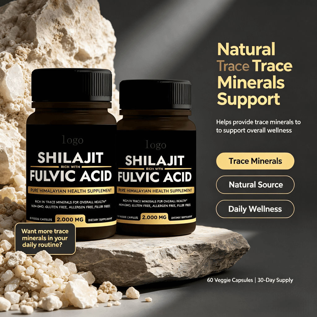 Private Label Pure Shilajit Capsules Organic Supplement Naturel Shilajit Resin Pure Himalayan Extract