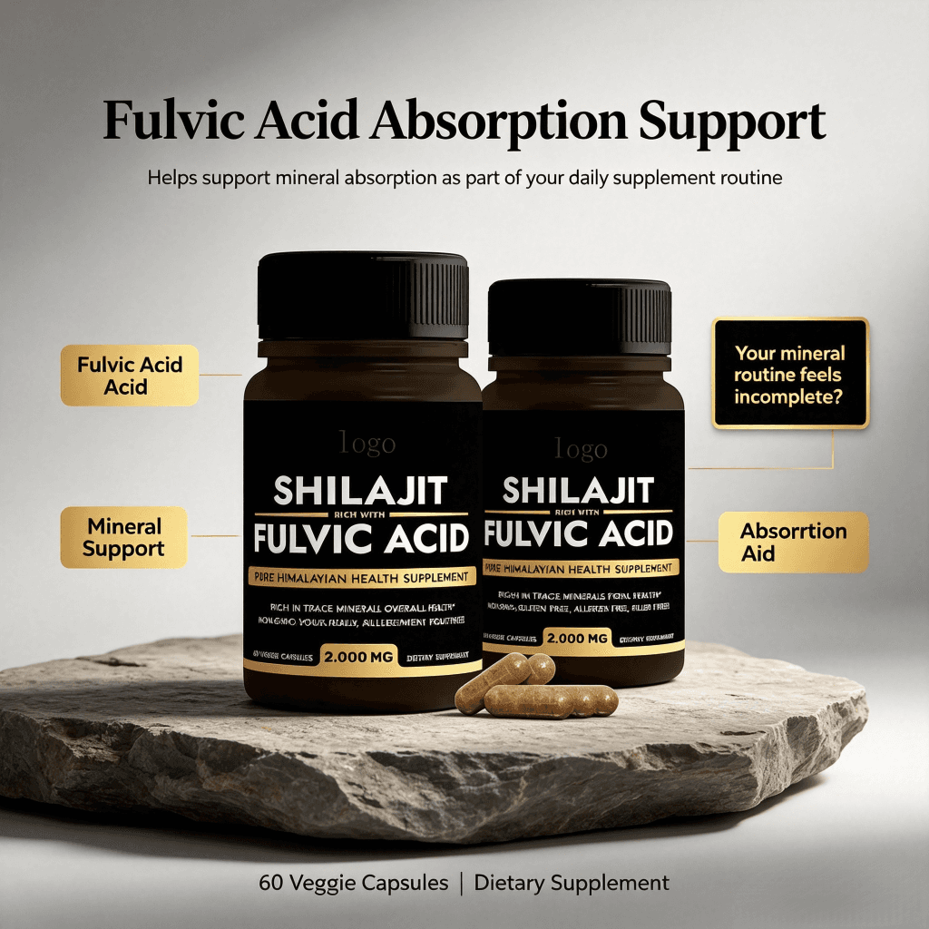 Private Label Pure Shilajit Capsules Organic Supplement Naturel Shilajit Resin Pure Himalayan Extract