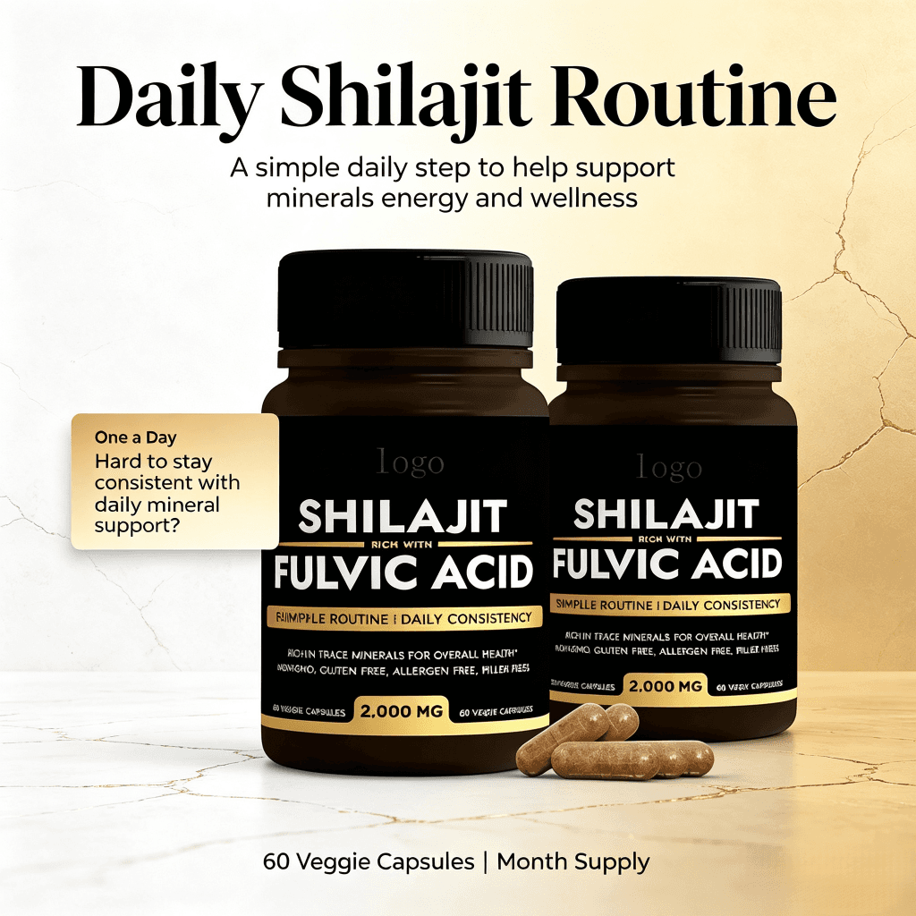 Private Label Pure Shilajit Capsules Organic Supplement Naturel Shilajit Resin Pure Himalayan Extract