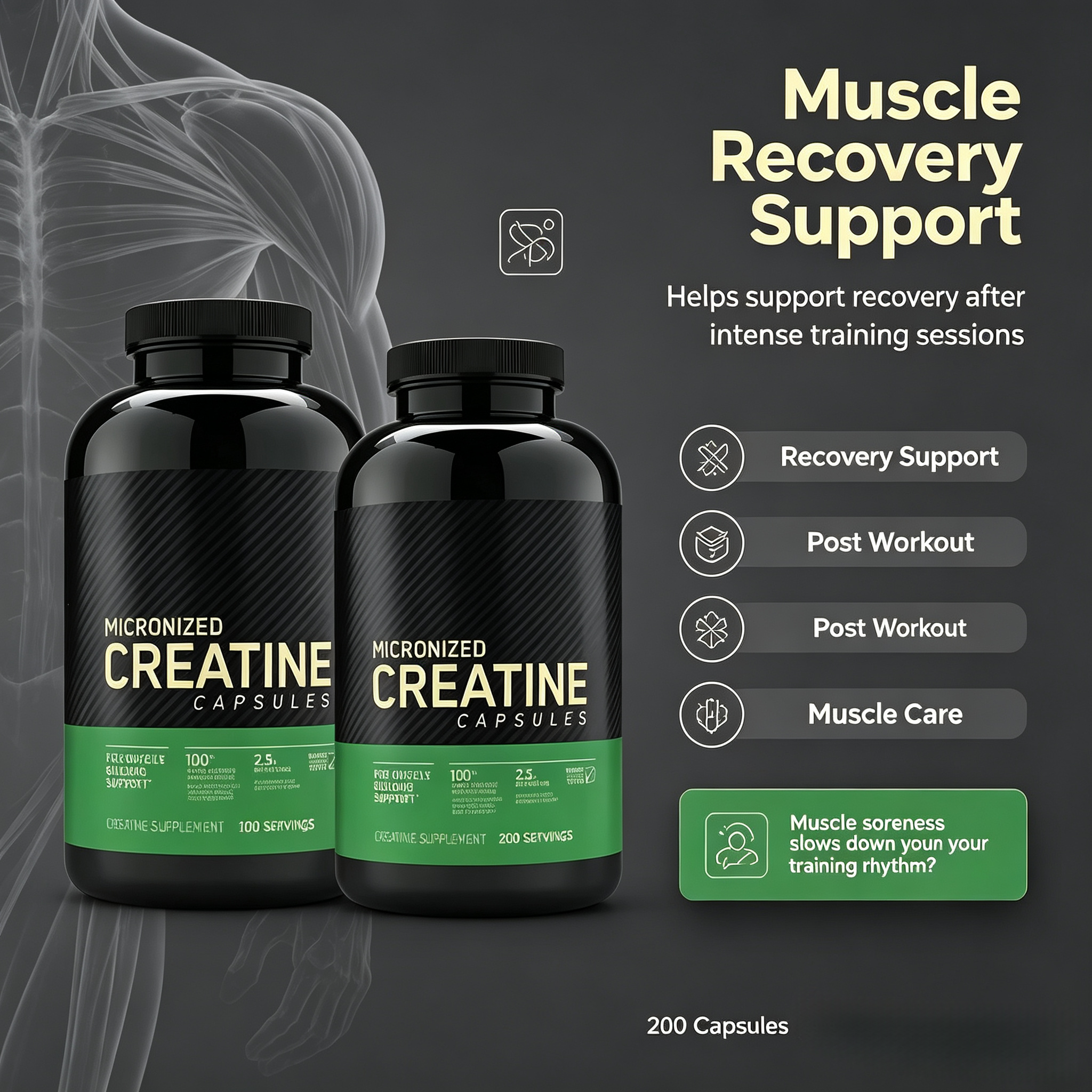 Custom Bulk 100% Pure Creatine Monohydrate Powder Creatine Monohydrate Capsules for Muscle Building