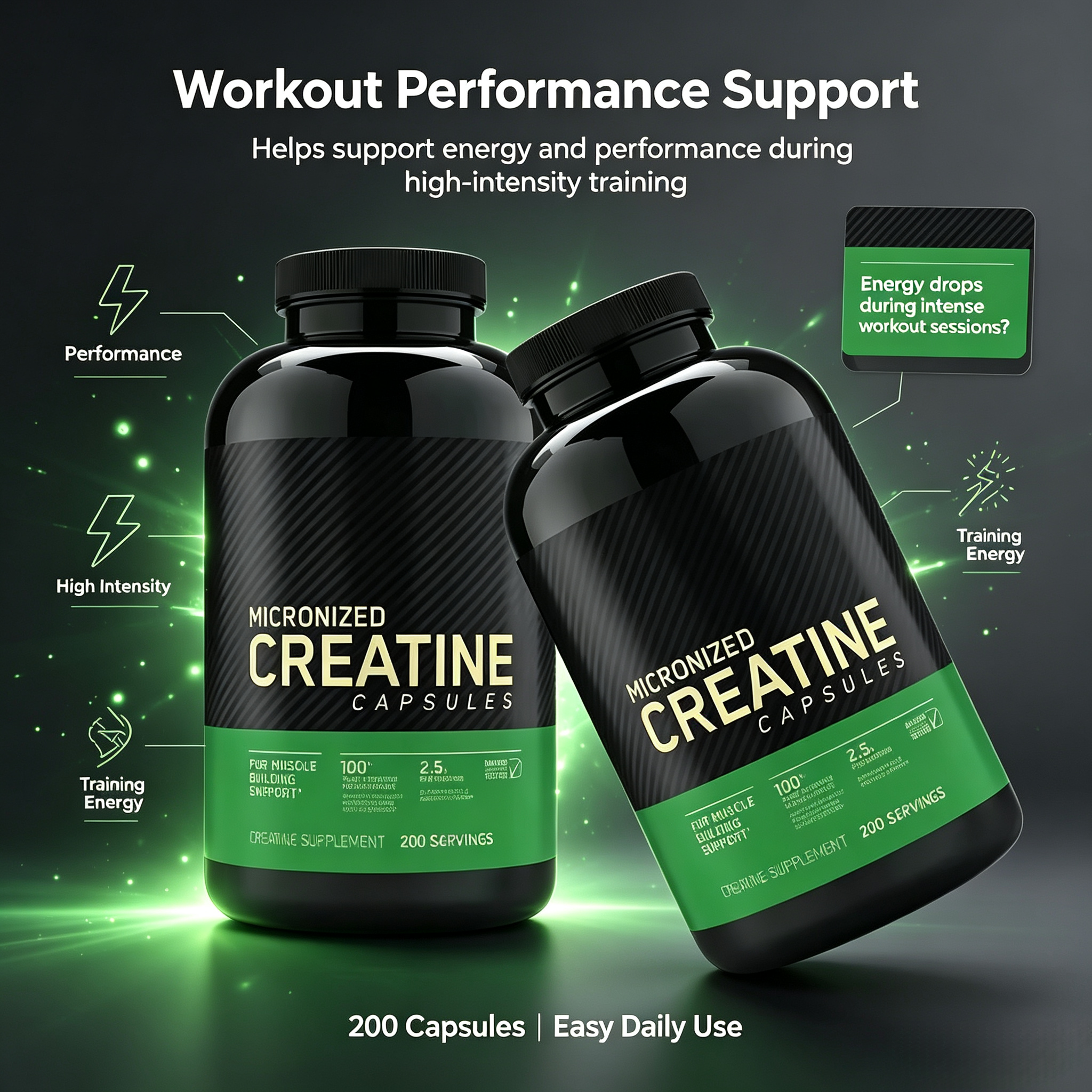 Custom Bulk 100% Pure Creatine Monohydrate Powder Creatine Monohydrate Capsules for Muscle Building