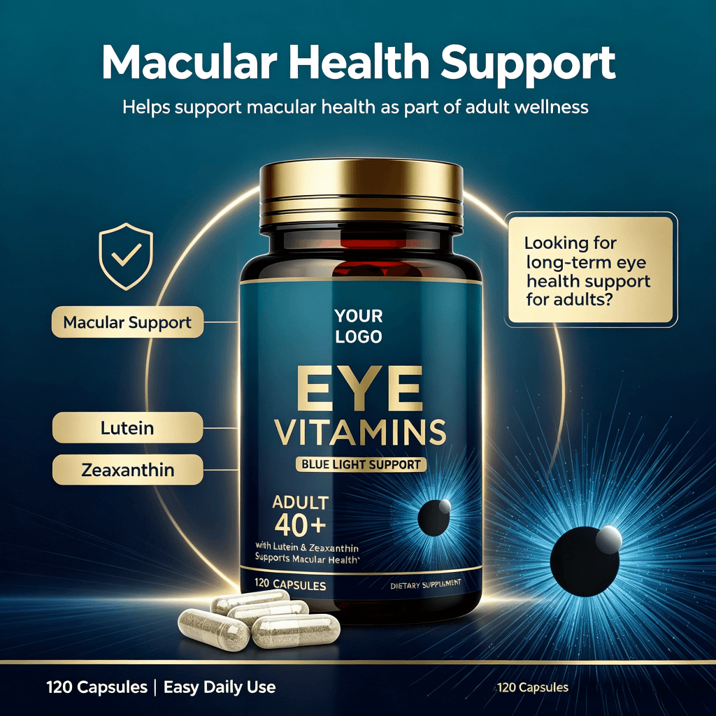Premium Quality Eye Health Dietary Supplement Capsules with Lutein Zeaxanthin Zinc Vitamin C E for Adults-OEM Service