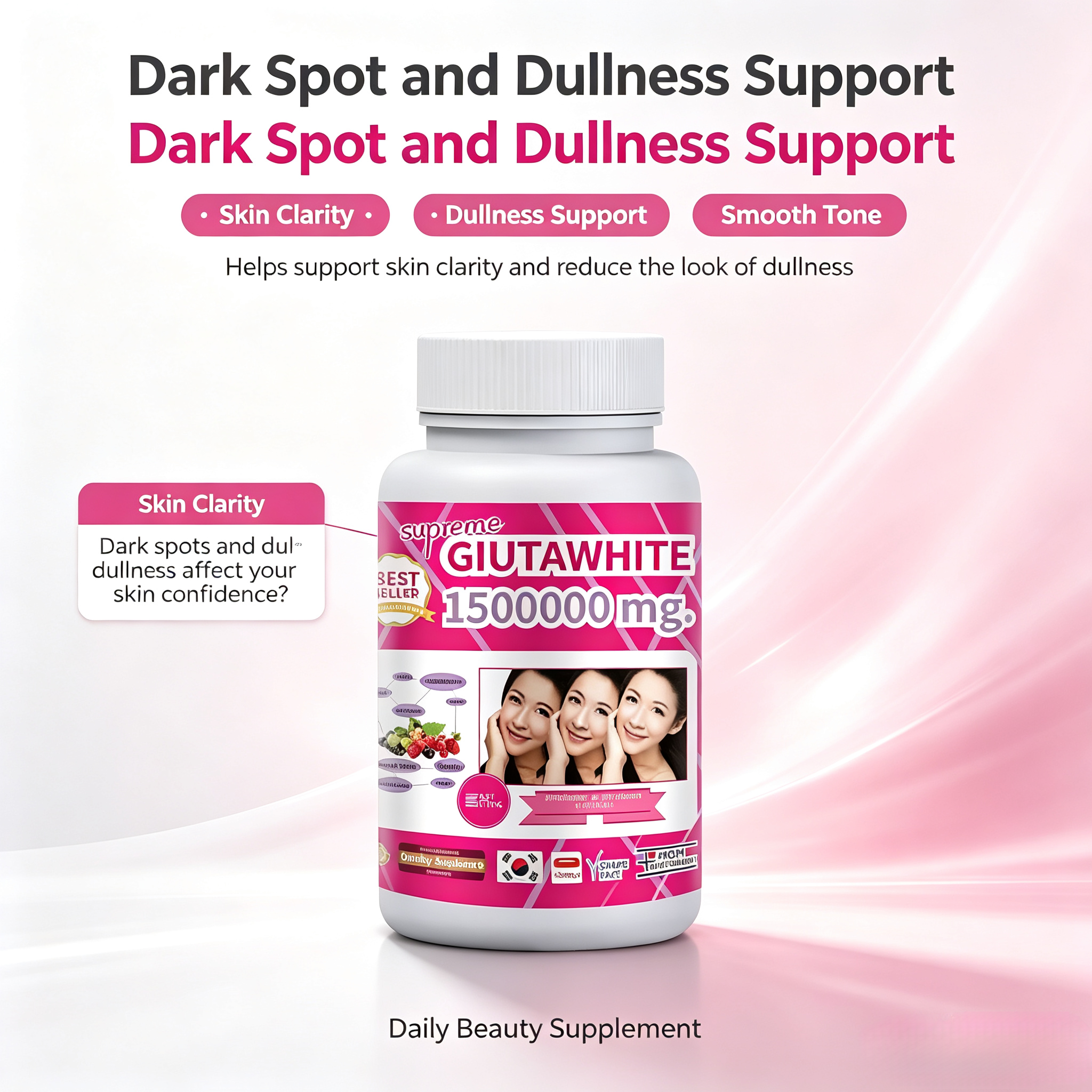 5000mg Skin Care Capsule Vitamin C Collagen Soft Gel Capsules Private Label Skin Whitening Collagen Sofe Gel Capsules