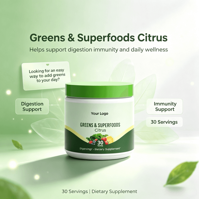 Hot Sale High Quality Organic Super Food Flavoured Nutrition Green Superfood Probiotics Super Greens Powder