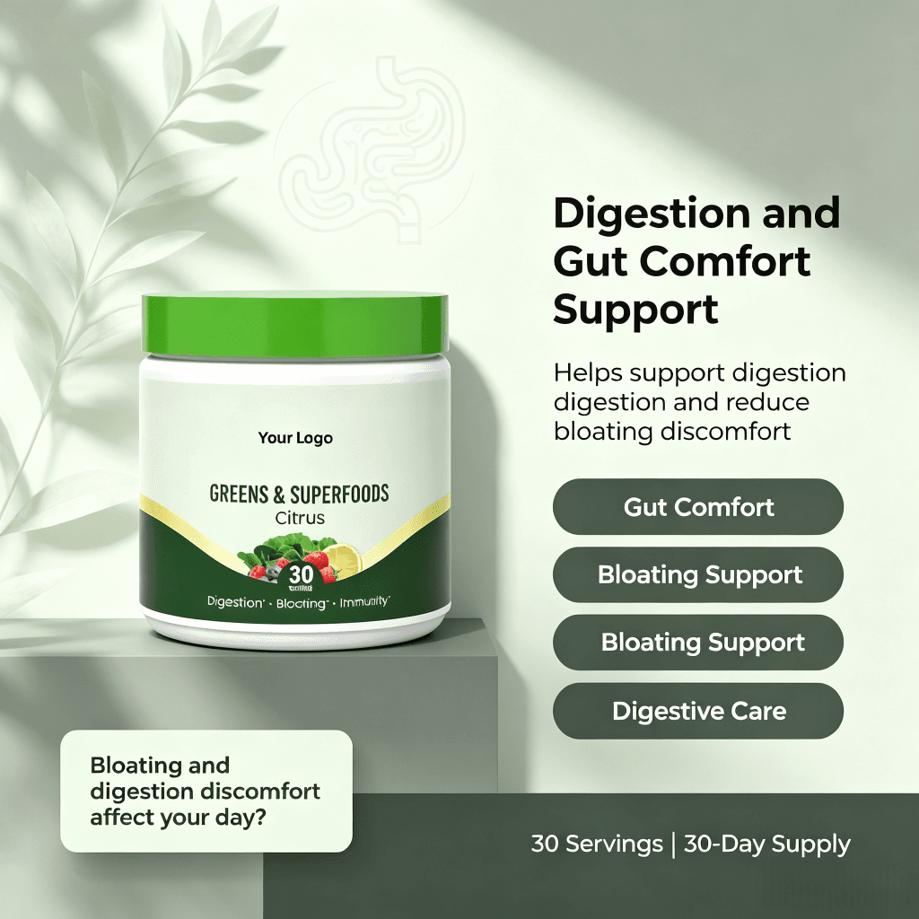 Hot Sale High Quality Organic Super Food Flavoured Nutrition Green Superfood Probiotics Super Greens Powder