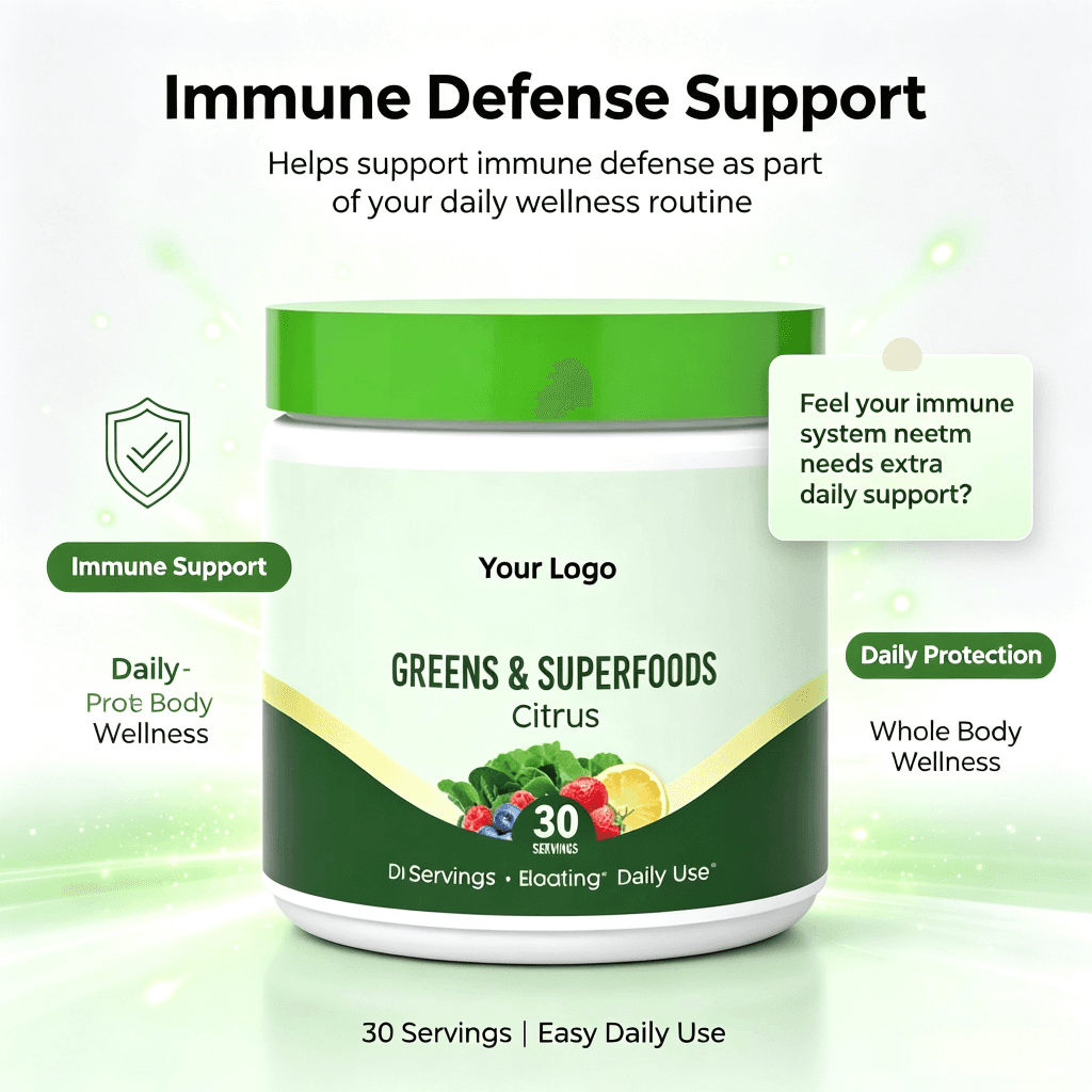 Hot Sale High Quality Organic Super Food Flavoured Nutrition Green Superfood Probiotics Super Greens Powder