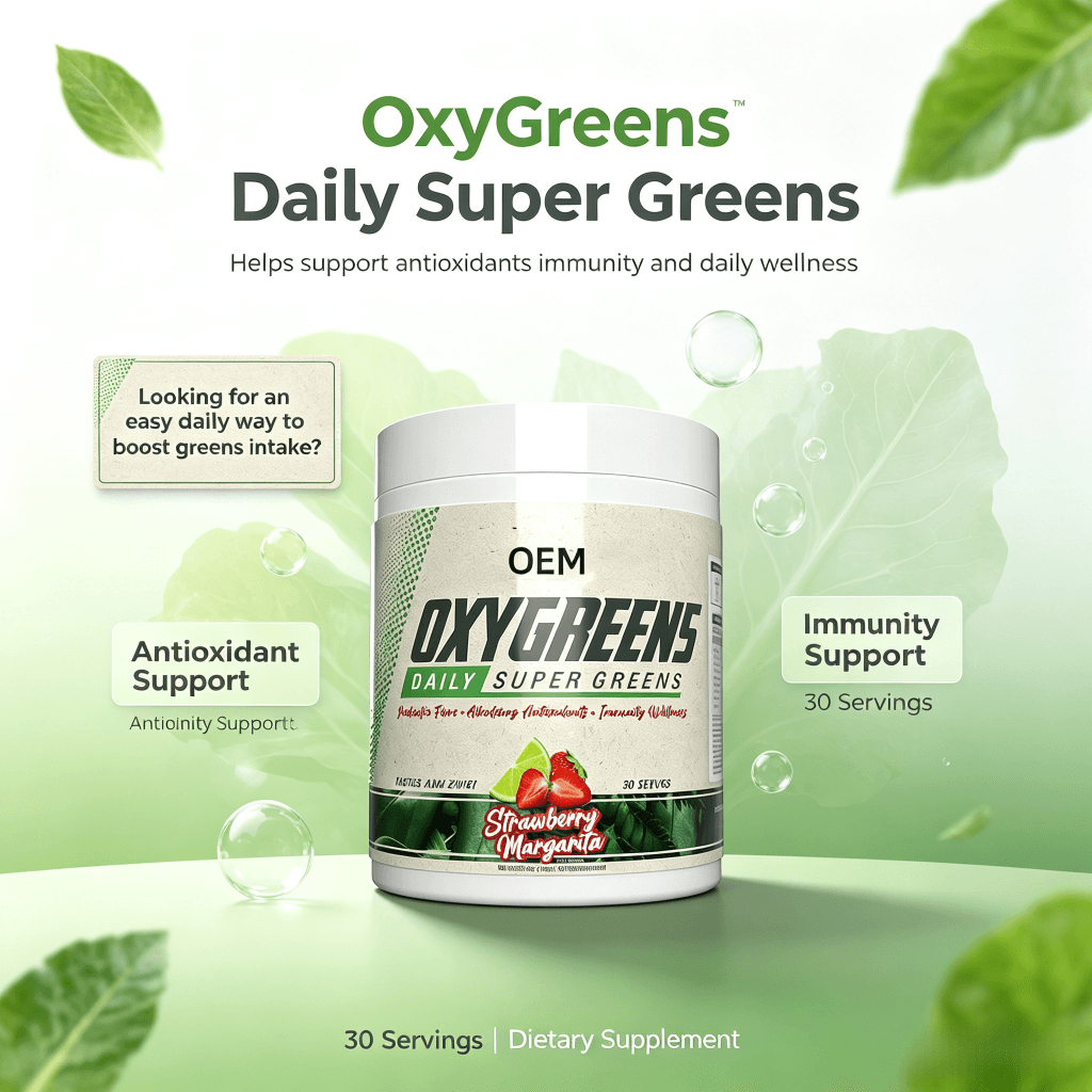 OdmGreen Powder Superfood Dietary Supplement Organic Green Superfoods Blend Super Greens Raw Vegetable Powder