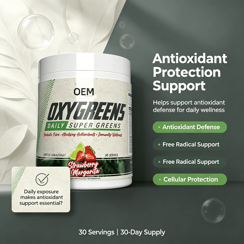 OdmGreen Powder Superfood Dietary Supplement Organic Green Superfoods Blend Super Greens Raw Vegetable Powder