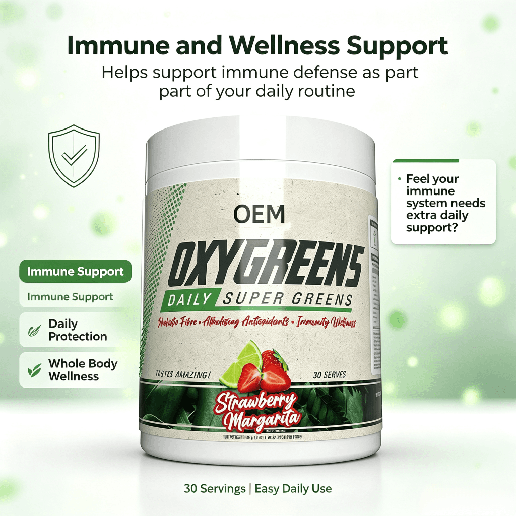 OdmGreen Powder Superfood Dietary Supplement Organic Green Superfoods Blend Super Greens Raw Vegetable Powder