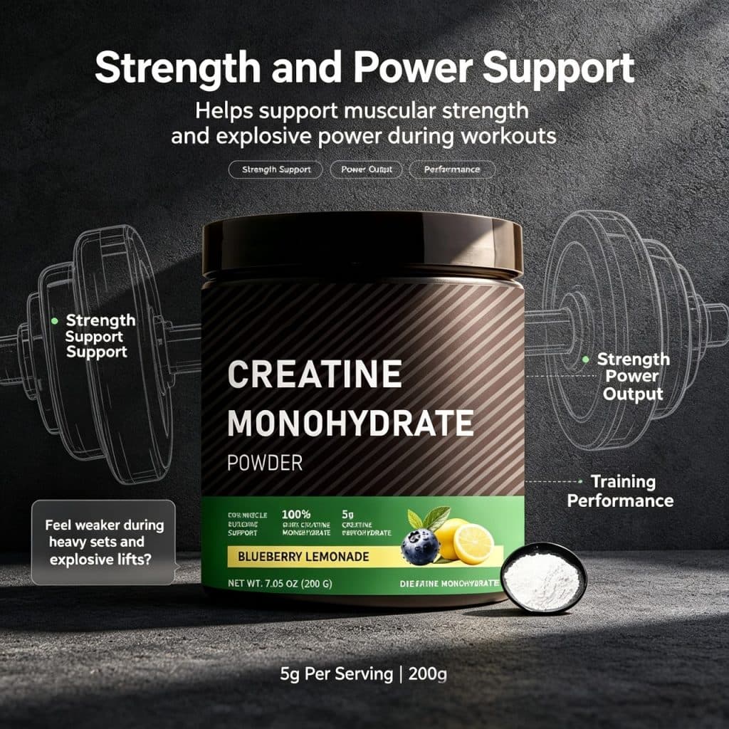 Oem Creatine Monohydrate Powder 200g for Muscle Building Creatine Powder Fitness Supplement