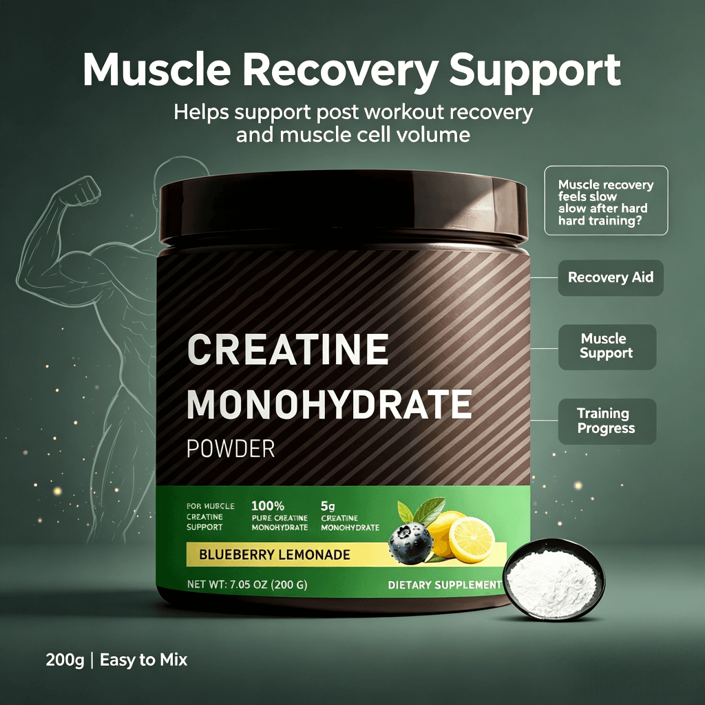 Oem Creatine Monohydrate Powder 200g for Muscle Building Creatine Powder Fitness Supplement