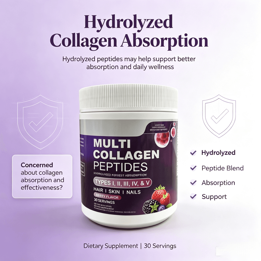 Factory Wholesale Skin Whitening Supplement Multi Collagen Peptides Powder