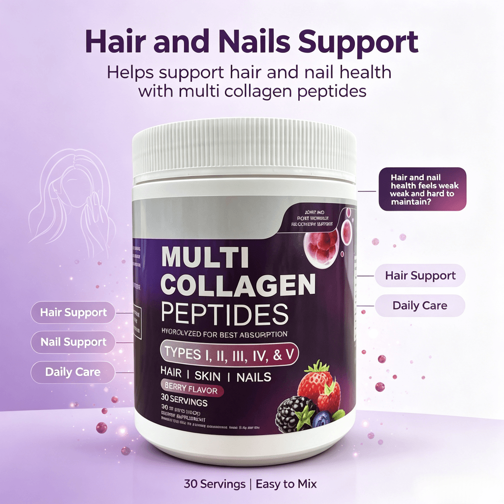 Factory Wholesale Skin Whitening Supplement Multi Collagen Peptides Powder