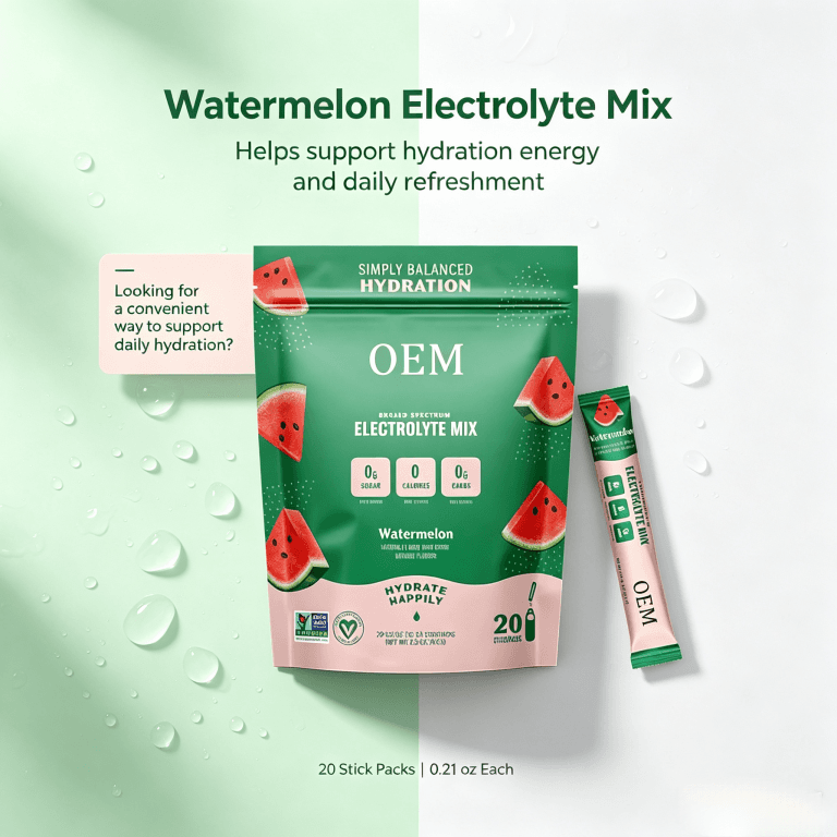 Hot Selling Sports Supplements 0 Calories 0 Sugar Electrolytes Hydration Powder Packets Energy Drink Keto Electrolyte Powder