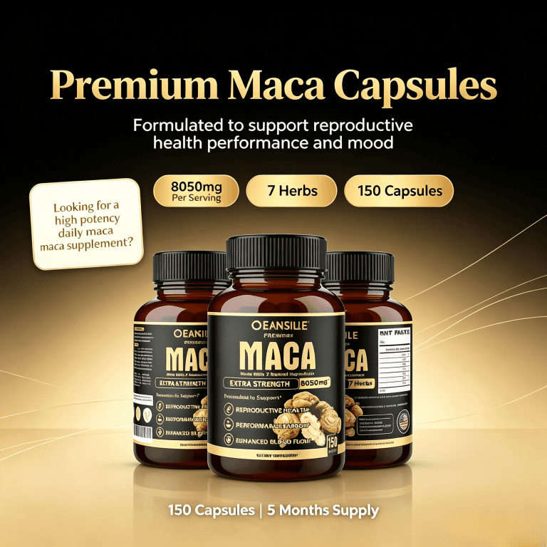 OEM Maca Root Ginseng Root Ashwagandha Root Tribulus Terrestris Supplement 8050 Mg Supports Male Strength Red Maca Capsules