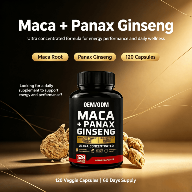 2025 New European Black Maca Root Powder Powerful Capsule Men's Male Enhancement Capsules