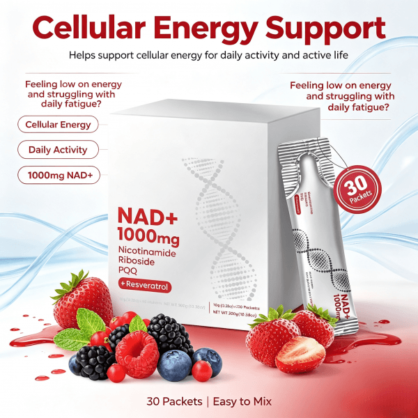 Factory Wholesale 1000mg NAD+ Liquid Berry Flavor Health Drink for for Energy Antioxidant & Immune Support