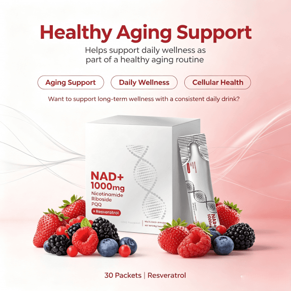 Factory Wholesale 1000mg NAD+ Liquid Berry Flavor Health Drink for for Energy Antioxidant & Immune Support