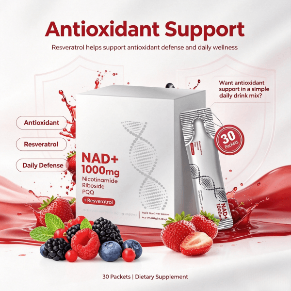 Factory Wholesale 1000mg NAD+ Liquid Berry Flavor Health Drink for for Energy Antioxidant & Immune Support
